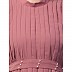 Designer pleated abaya with pearl work belts - Puce Pink
